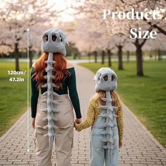 120CM Black Funny Dinosaur Skeleton Plush Headwear – Quirky Bone Fossil Plushie Hat & Huggable Doll for Party Costumes and Birthday Gifts - V888-ELOSUNG52005 120CM Black Funny Dinosaur Skeleton Plush Headwear – Quirky Bone Fossil Plushie Hat & Huggable Doll for Party Costumes and Birthday Gifts - Image 4