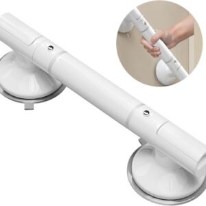 Bathroom Grab Bar 35 cm - Bath Grab Bar - Shower Grab Bar - Fluorescent - Bathroom and Shower Grab Bar with Suction Cup - Moisture-Resistant - Safety Grab Bar - Handle for the Elderly and Children - Handle / Wall Grab Bar for Bathroom / Shower / Toilet -
