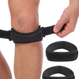 1 pair - Patella brace - knee straps for patellar tendon - knee brace - knee brace for relief of knee pain - knee-patella strap - sports knee brace - knee brace for osteoarthritis - knee brace - support for sports - braces - strap - adjustable - black