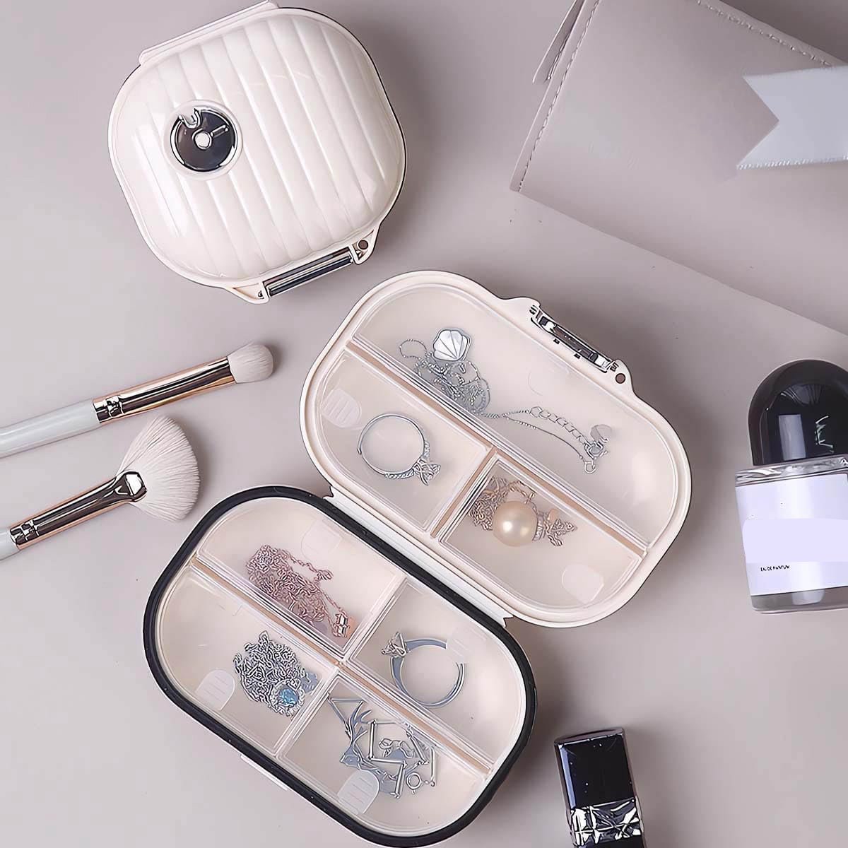 2-Piece 7-Day Pill Box - travel medicine boxes - 7-day medicine box - Medicine box with sturdy closure - Pill box - waterproof - for pills, storage, sorting and more - Pill boxes with 7 compartments - Portable - Large+Small - V1188-MS101-02840-1 2-Piece 7-Day Pill Box - travel medicine boxes - 7-day medicine box - Medicine box with sturdy closure - Pill box - waterproof - for pills, storage, sorting and more - Pill boxes with 7 compartments - Portable - Large+Small - Image 2