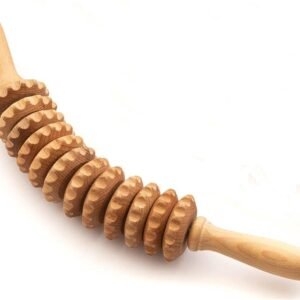 Massage Stick - Massage Ball - Massage - Massage Stick - Connective Tissue Massage - Curved Wooden Massage Roller - Relieve Fatigue - Accessories - Anti Cellulite Massage Roller Tool - Massage Roller - 42cm - Wooden - Wood Color - For Back, Neck, Shoulder