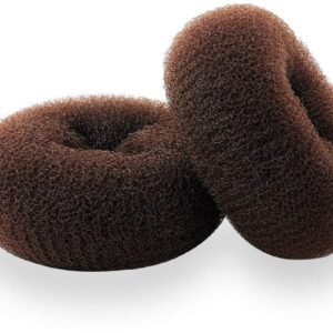 Scrunchies - 2 Medium (3 inch/Brown) - Easy-to-use loop scrunchies - Great for short and fine hair
