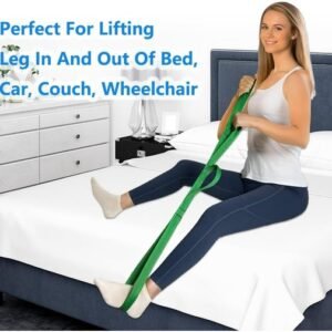 42 Inch Leg Raiser - Suitable for post-hip replacement and post-knee surgery - Leg Raiser Strap - Convenient for getting in and out of bed, car, couch, and wheelchair(Green)