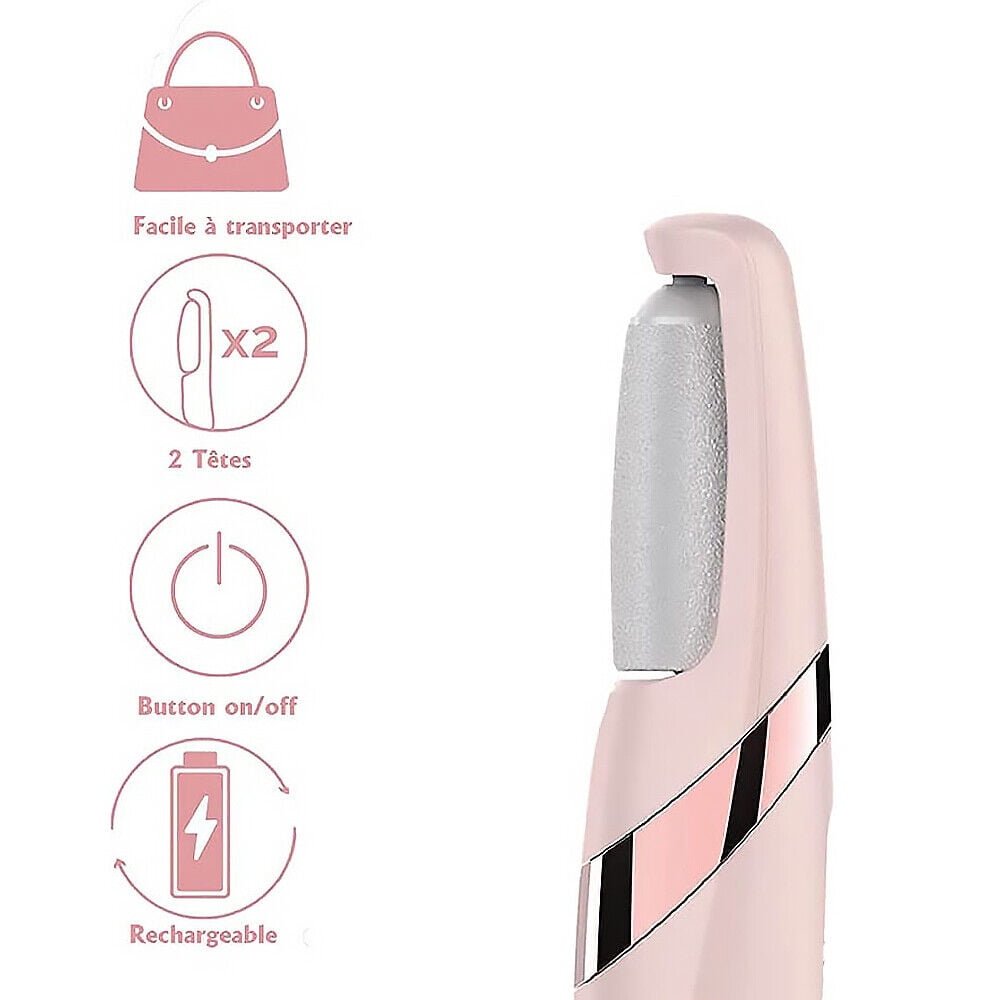 Electric Foot Callus Remover, Rechargeable Electronic Foot File, Waterproof Foot Scrubber File Pedicure Kit, Professional Pedicure Tools Feet Care for Dead Skin Women Men Pink - V1189-LWWAL-20260325-00494 Electric Foot Callus Remover, Rechargeable Electronic Foot File, Waterproof Foot Scrubber File Pedicure Kit, Professional Pedicure Tools Feet Care for Dead Skin Women Men Pink - Image 5