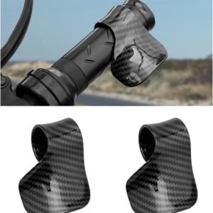2 PCS Motorcycle Cruise Control, Stable Carbon Fiber Throttle Mounted Motorcycle Cruise Assist, Handrest Wrist Cruise Assist Grip for Handlebar Relieves Hand Joint Fatigue