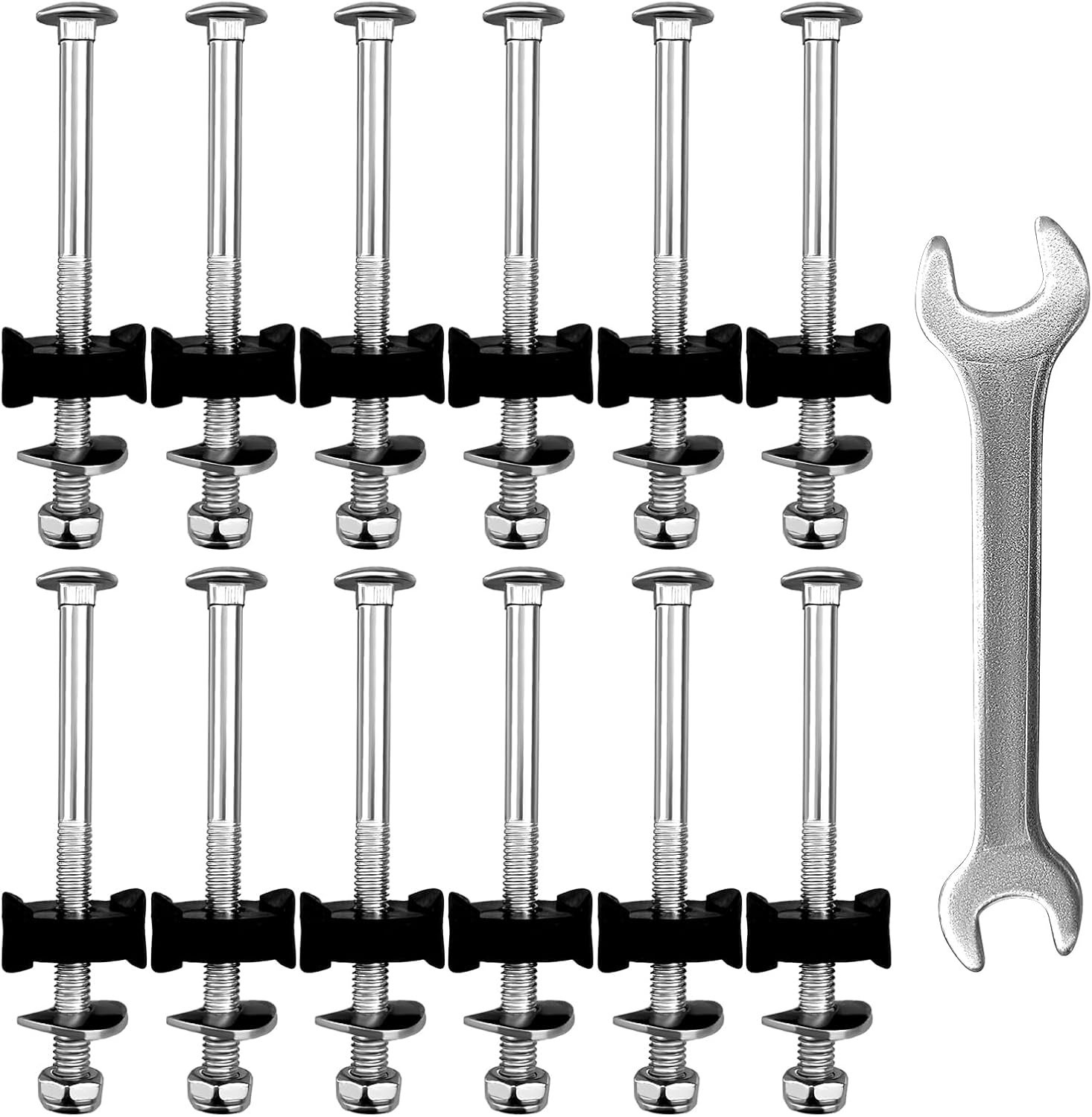 12 Pcs Trampoline Screws and Bolts, M6 X 80mm Trampoline Screws Replacement for Legs-Simple Repair Your Trampolines - V1258-DP02-B-2325 12 Pcs Trampoline Screws and Bolts, M6 X 80mm Trampoline Screws Replacement for Legs-Simple Repair Your Trampolines