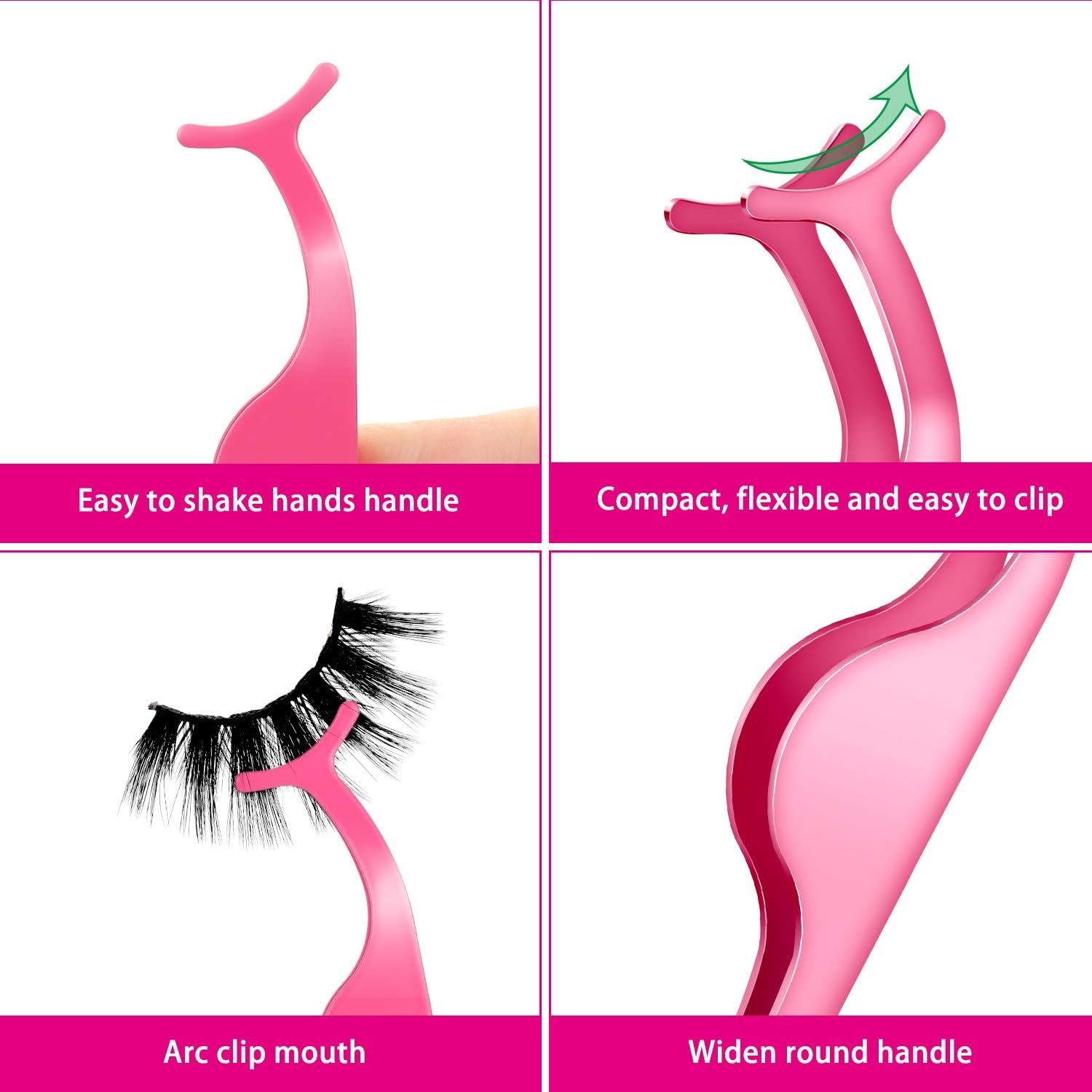 24 Pieces False Eyelashes Applicator Tool Stainless Steel Eyelash Extension Tweezers Remover Clip Tweezers Nipper Eyelash Auxiliary Clip for Women Makeup Application and Removal - V1258-DP02-B-3361 24 Pieces False Eyelashes Applicator Tool Stainless Steel Eyelash Extension Tweezers Remover Clip Tweezers Nipper Eyelash Auxiliary Clip for Women Makeup Application and Removal - Image 5