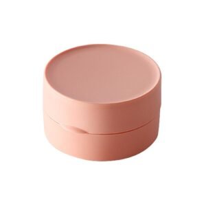 Soap Box Small Exquisite Simple Sealed Soap Case Solid Color Storage Box Bathroom Gadget for Home-Pink S