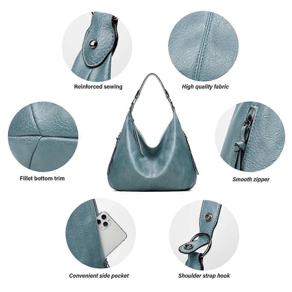 Women's Soft Leather Tote Bags 3pcs Fashion Handbag Wallet Shoulder Purse Set - V1263-JX-3523 Women's Soft Leather Tote Bags 3pcs Fashion Handbag Wallet Shoulder Purse Set - Image 2