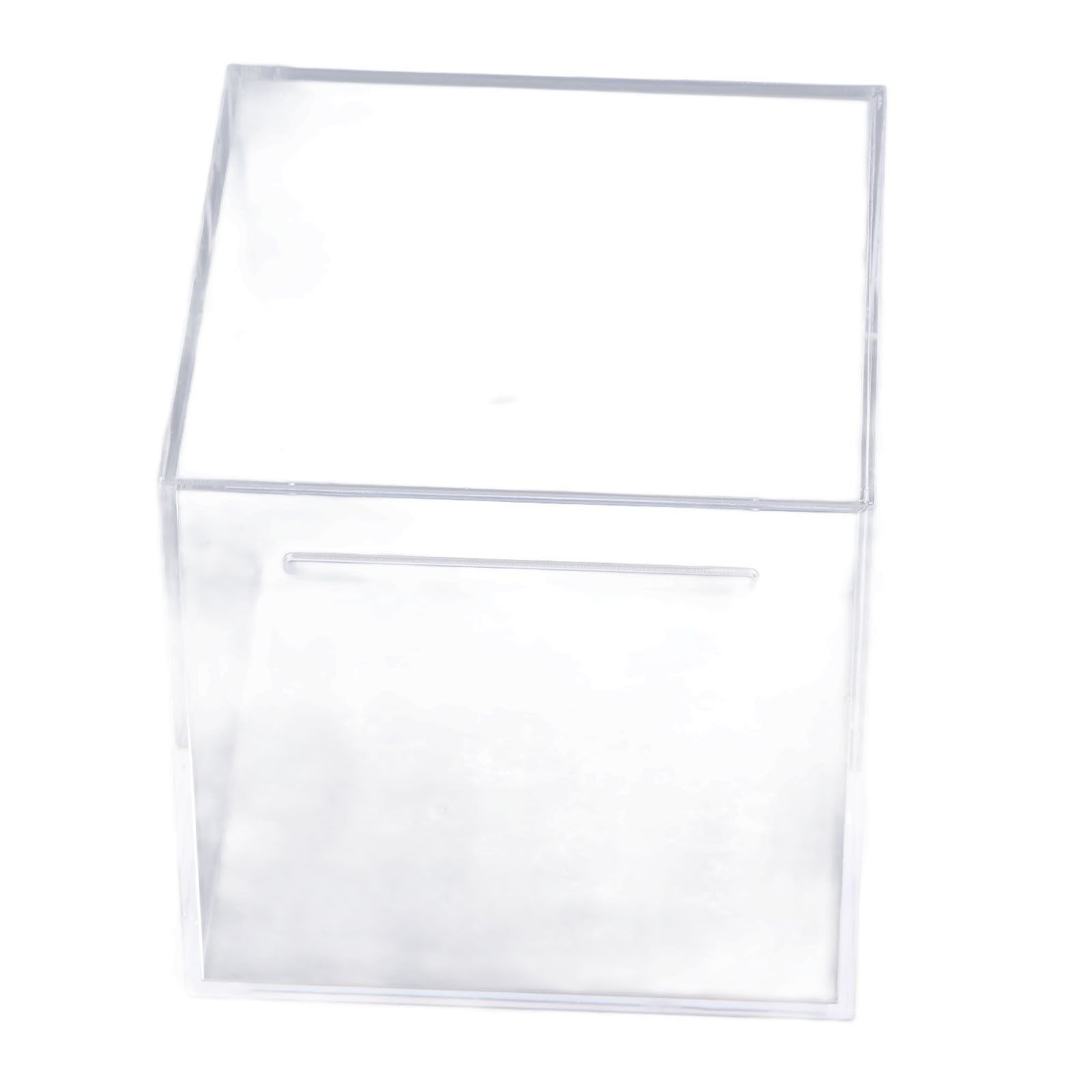 12cm Piggy Bank Acrylic Clear Dustproof Cube Money Boxes Storage Money Saving Box