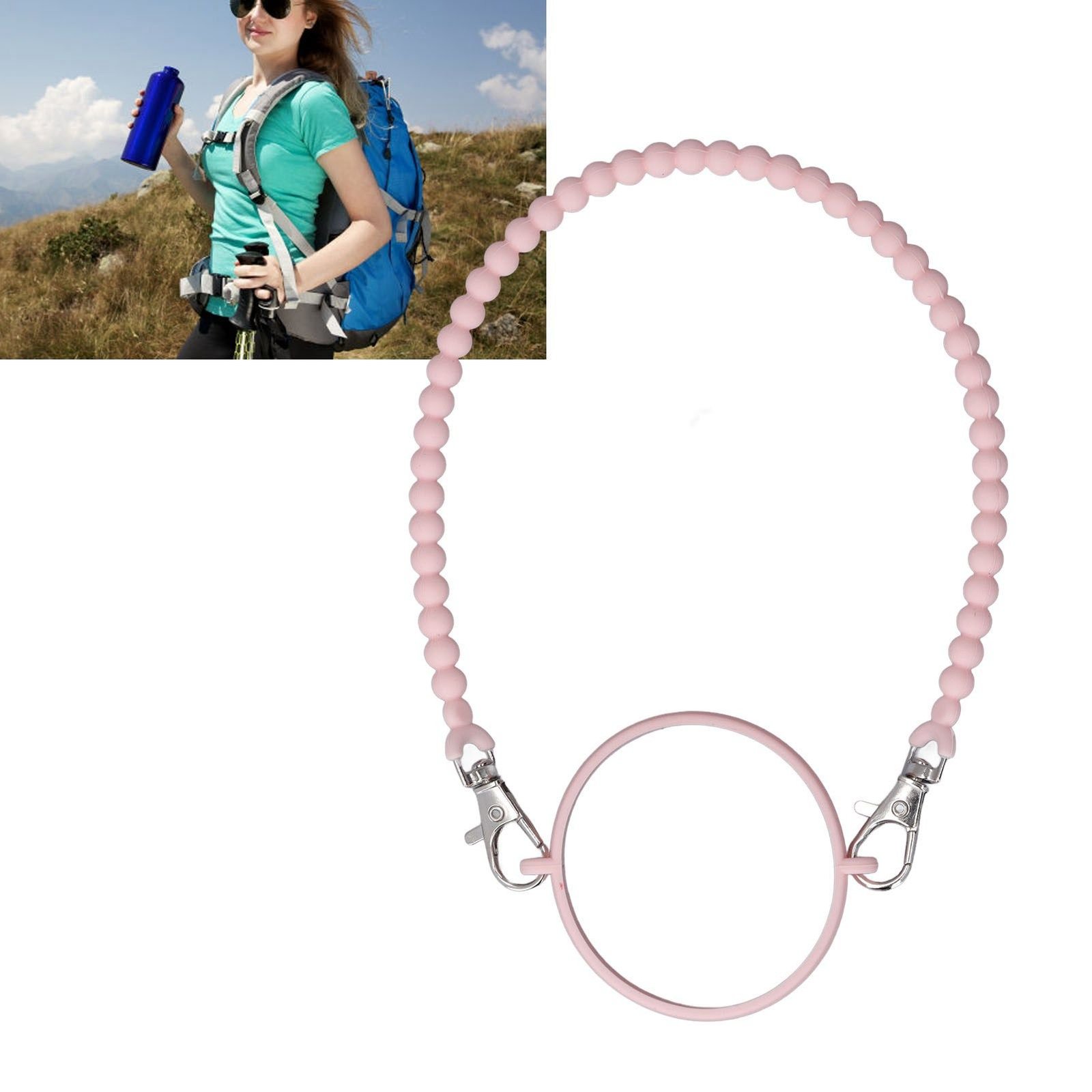 Water Bottle Handle Strap Portable Reliable Multifunctional 37cm Silicone Water Bottle Sling for Outdoor Pink - V1294-YM0710-3118230347213 Water Bottle Handle Strap Portable Reliable Multifunctional 37cm Silicone Water Bottle Sling for Outdoor Pink - Image 12