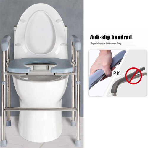 Upgrade 64-74cm Raised Toilet Seat Riser w/ Arms For Elderly Handicap Bathroom - V201-GBA6474SI8AU Upgrade 64-74cm Raised Toilet Seat Riser w/ Arms For Elderly Handicap Bathroom - Image 10