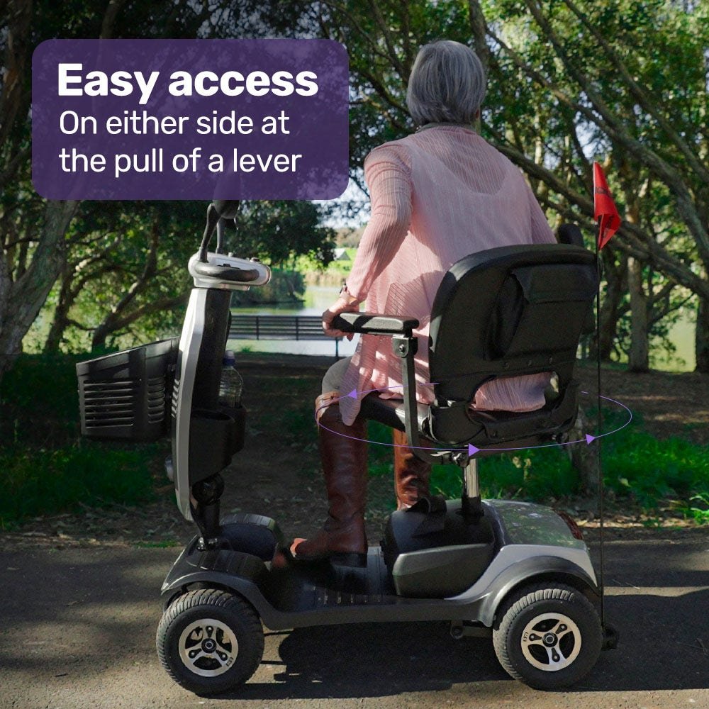 EQUIPMED Mobility Scooter Electric Motorized Ride On E-Scooter for Elderly Older Adult Handicap Aid - V219-AGCMSCEMQA3SL EQUIPMED Mobility Scooter Electric Motorized Ride On E-Scooter for Elderly Older Adult Handicap Aid - Image 9