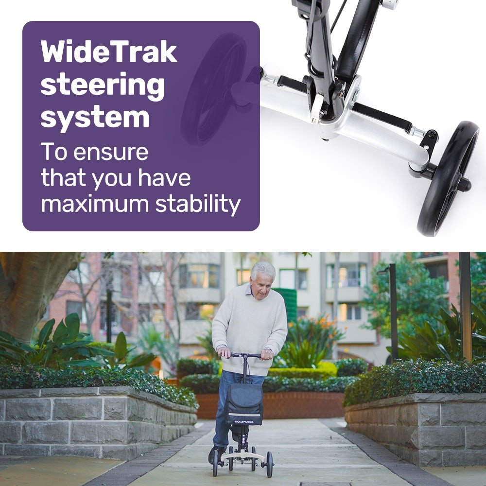 EQUIPMED Knee Scooter Walker, Disc Brake - Suspension Bag - Broken Leg Ankle Foot Mobility - Crutches Alternative - - V219-HELKNSEQA3SB EQUIPMED Knee Scooter Walker, Disc Brake - Suspension Bag - Broken Leg Ankle Foot Mobility - Crutches Alternative - - Image 3