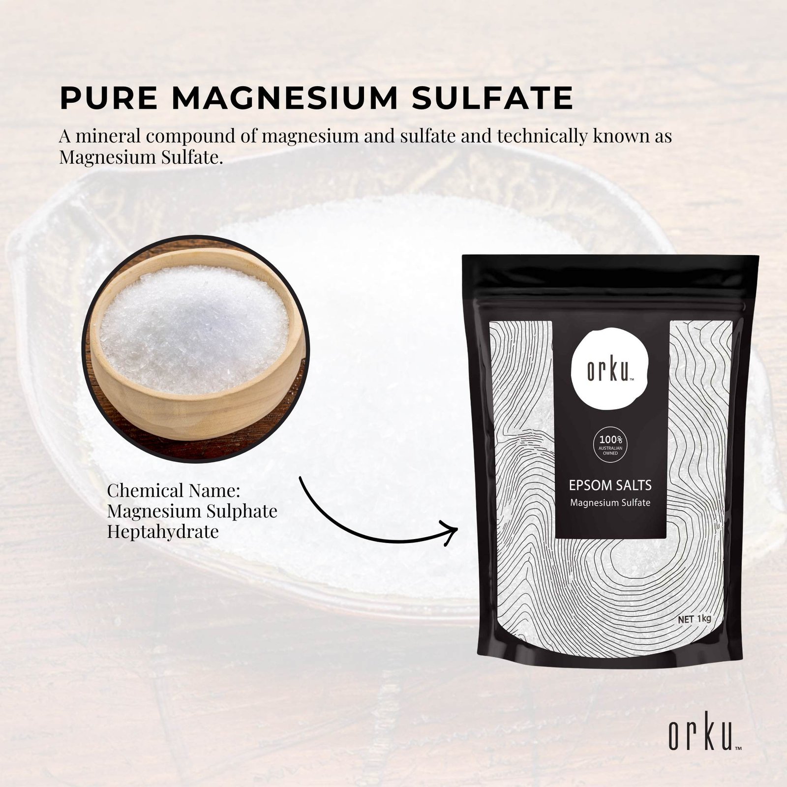 12x 1Kg Orku Epsom Salt - Magnesium Sulphate Bath Salts Skin Body - V238-SUPDZ-31950282948688 12x 1Kg Orku Epsom Salt - Magnesium Sulphate Bath Salts Skin Body - Image 4