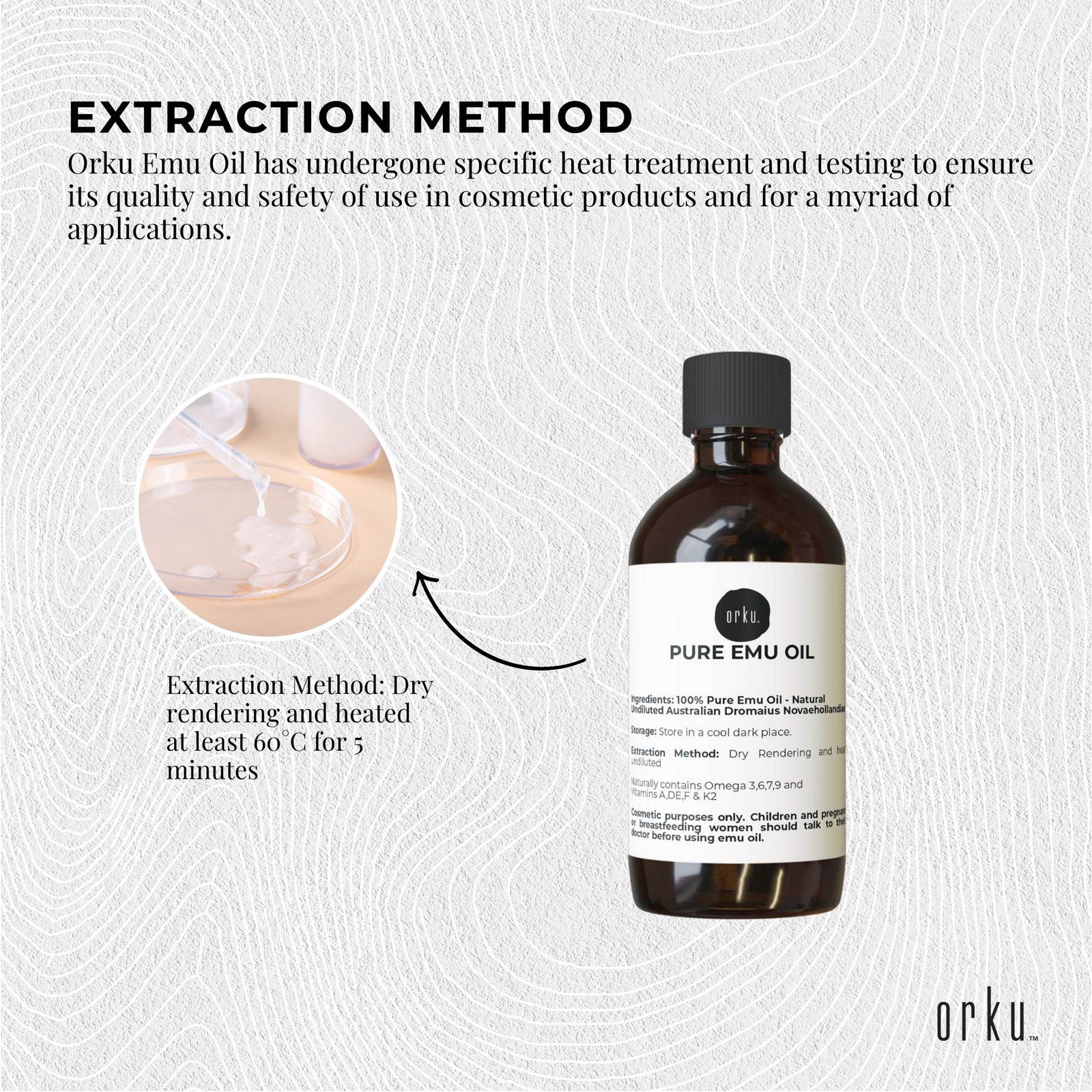Orku 250ml Pure Emu Oil - Natural Undiluted Australian Dromaius Novaehollandiae - V238-SUPDZ-40881379278928 Orku 250ml Pure Emu Oil - Natural Undiluted Australian Dromaius Novaehollandiae - Image 4