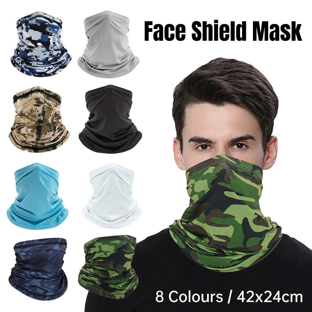 Sunblock Ice Silk Breathable Bandana Bib Face Scarf Fishing Biker Sport Headgear - Blue