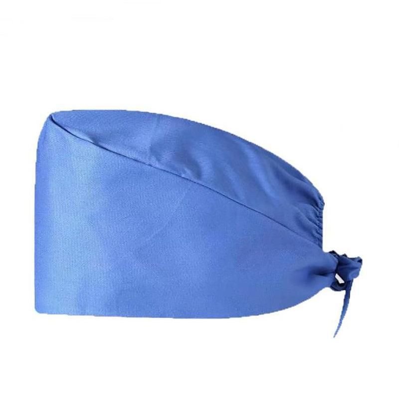 100% Cotton Unisex Surgical Scrub Cap for Doctors & Nurses - Blue