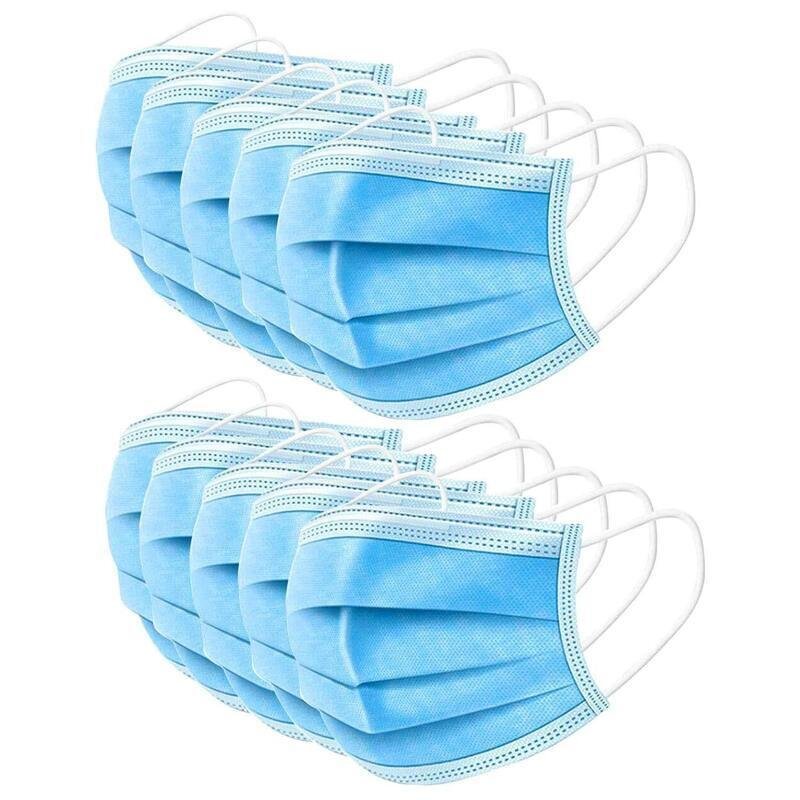 100x Disposable Surgical Face Mask Dust Mouth Guard 3 Ply Air Purifying - V563-0899110001-2PACKSOF50 100x Disposable Surgical Face Mask Dust Mouth Guard 3 Ply Air Purifying - Image 4