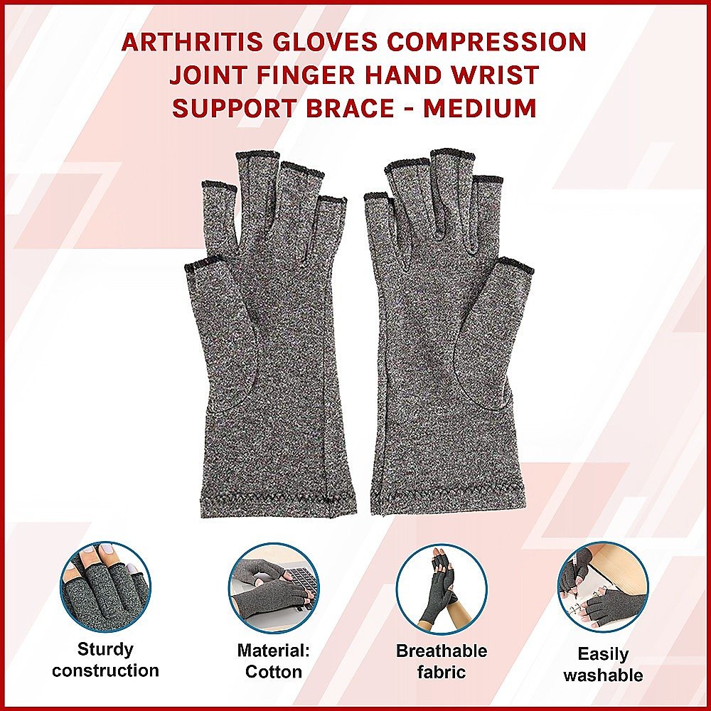 Arthritis Gloves Compression Joint Finger Hand Wrist Support Brace - Medium - V63-823971 Arthritis Gloves Compression Joint Finger Hand Wrist Support Brace - Medium - Image 3