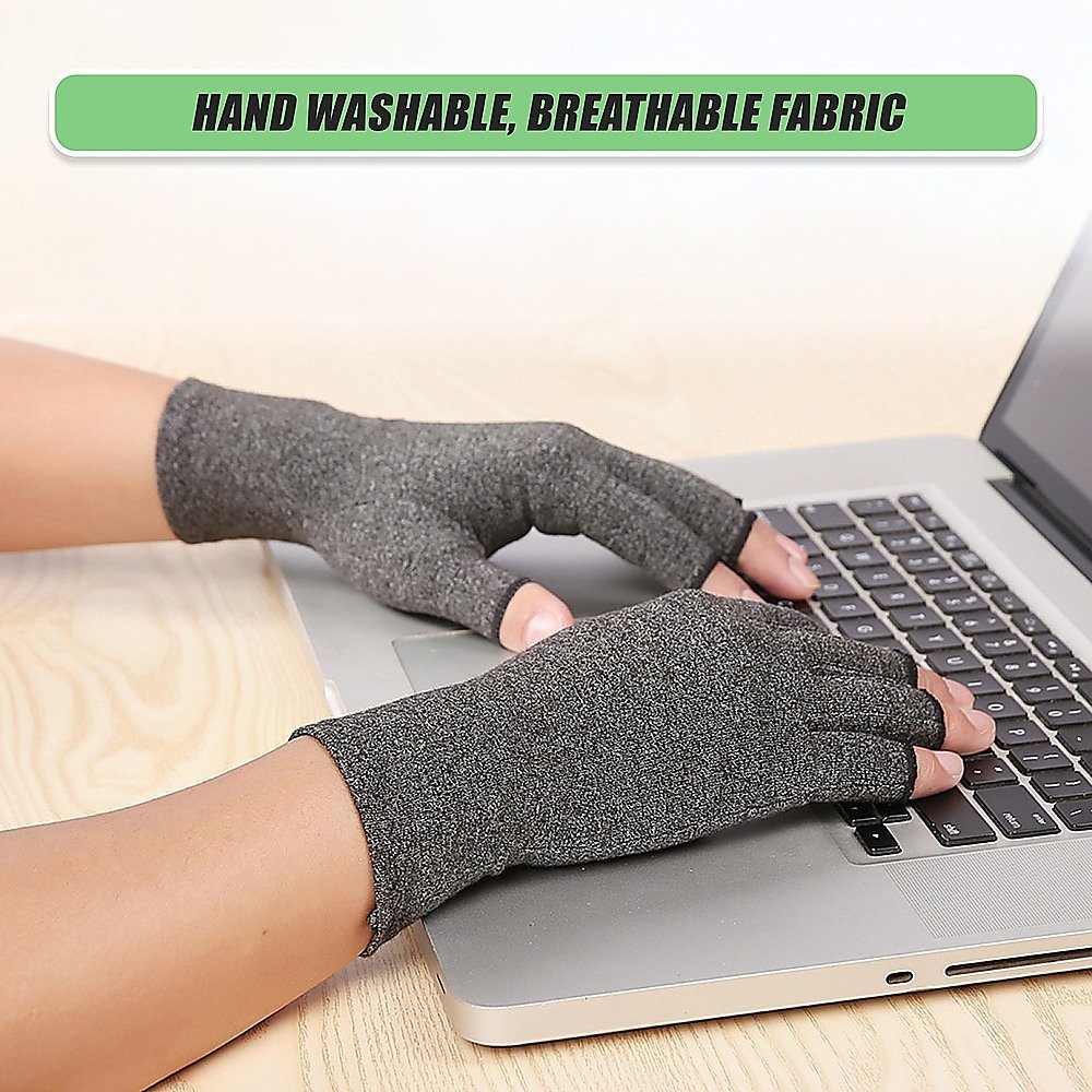 Arthritis Gloves Compression Joint Finger Hand Wrist Support Brace - Medium - V63-823971 Arthritis Gloves Compression Joint Finger Hand Wrist Support Brace - Medium - Image 9