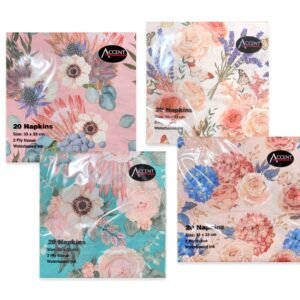 bulk 960 Happy Blossom Napkin 2ply Assort 33cm