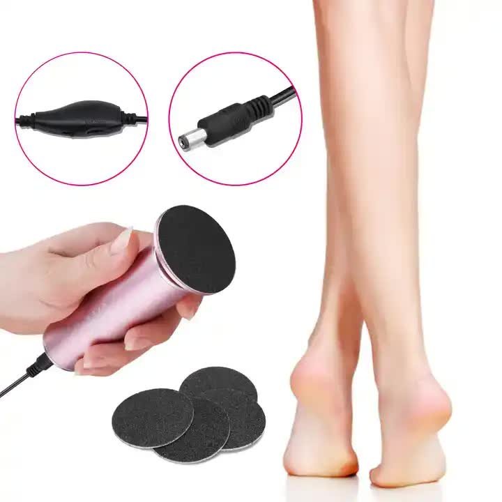 Pink Electric Foot Callus Remover - Portable Pedicure Tool for Smooth Feet - V888-ELOSUNG11608 Pink Electric Foot Callus Remover - Portable Pedicure Tool for Smooth Feet - Image 2