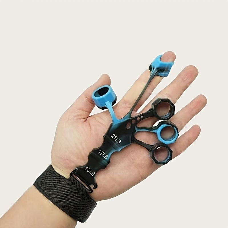 10 pcs Black Finger Exerciser and Hand Strengthener - Adjustable Silicone Grip Strength Trainer for Physical Therapy, Athletes and Musicians - 13LB to 21LB Resistance Levels - V888-ELOSUNG18505 10 pcs Black Finger Exerciser and Hand Strengthener - Adjustable Silicone Grip Strength Trainer for Physical Therapy, Athletes and Musicians - 13LB to 21LB Resistance Levels - Image 2