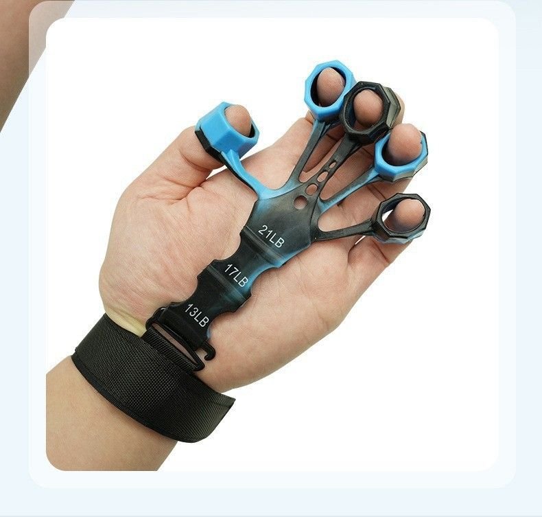 10 pcs Black Finger Exerciser and Hand Strengthener - Adjustable Silicone Grip Strength Trainer for Physical Therapy, Athletes and Musicians - 13LB to 21LB Resistance Levels - V888-ELOSUNG18505 10 pcs Black Finger Exerciser and Hand Strengthener - Adjustable Silicone Grip Strength Trainer for Physical Therapy, Athletes and Musicians - 13LB to 21LB Resistance Levels - Image 5