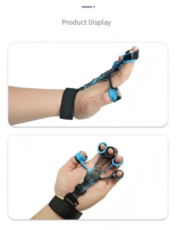 10 pcs Black Finger Exerciser and Hand Strengthener - Adjustable Silicone Grip Strength Trainer for Physical Therapy, Athletes and Musicians - 13LB to 21LB Resistance Levels - V888-ELOSUNG18505 10 pcs Black Finger Exerciser and Hand Strengthener - Adjustable Silicone Grip Strength Trainer for Physical Therapy, Athletes and Musicians - 13LB to 21LB Resistance Levels - Image 7