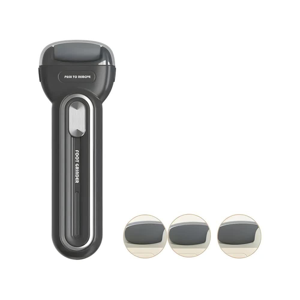 Black Electric Foot Grinder with USB Charging - Dual-Speed Callus Remover for Smooth, Exfoliated Feet