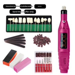 Woolly (7-in-1) Electric Nail Drill Kit - USB Manicure Pedicure Polishing & Shaping Tool Set