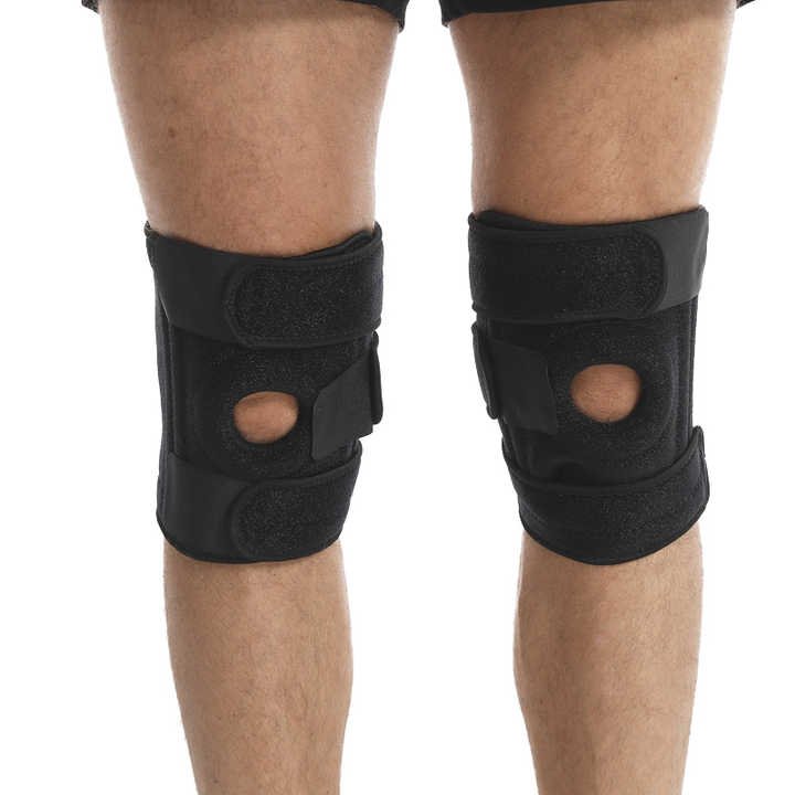 Grey Adjustable Knee Brace Support (Pair) with Dual Spring Stabilizers & Patella Gel Pad - Non-Slip for Sports Running Hiking - V888-ELOSUNG27328 Grey Adjustable Knee Brace Support (Pair) with Dual Spring Stabilizers & Patella Gel Pad - Non-Slip for Sports Running Hiking - Image 8