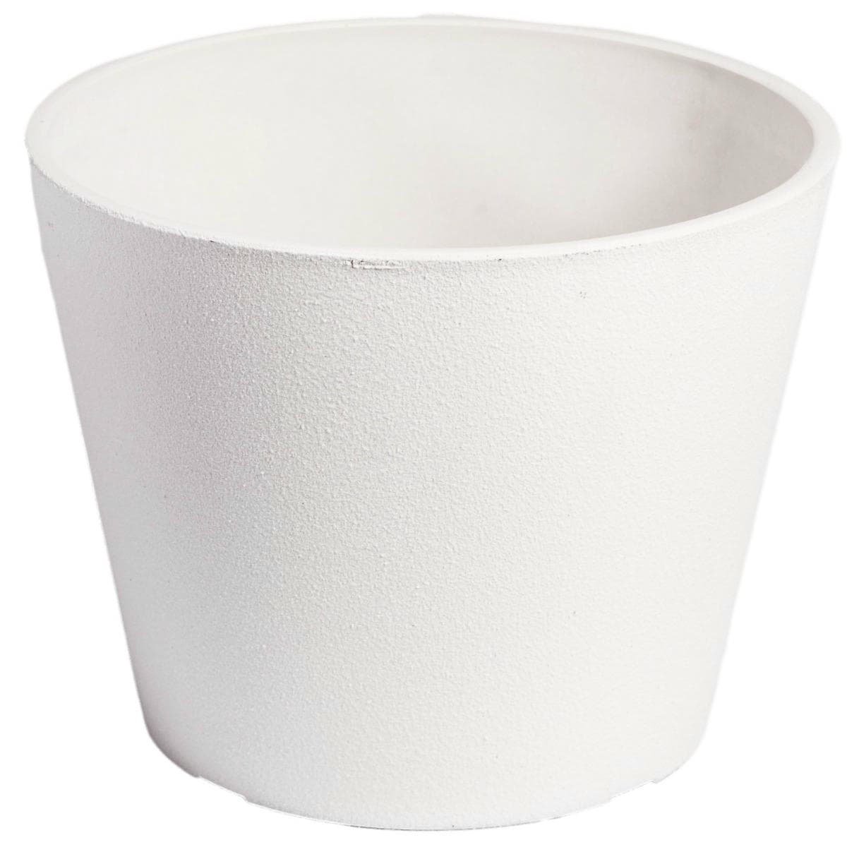 Rendered White Planter Pot 25cm - V77-9720025 Rendered White Planter Pot 25cm