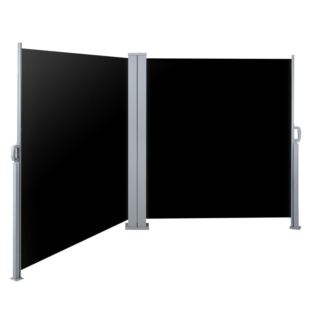 Instahut Side Awning Outdoor Blinds Sun Shade Retractable Screen 2X6M BK - AWN-B-SIDE-BD-200-BLACK Instahut Side Awning Outdoor Blinds Sun Shade Retractable Screen 2X6M BK