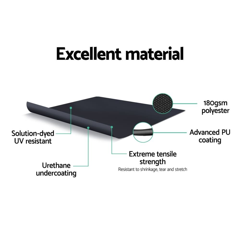Instahut Side Awning Outdoor Blinds Sun Shade Retractable Screen 2X6M BK - AWN-B-SIDE-BD-200-BLACK Instahut Side Awning Outdoor Blinds Sun Shade Retractable Screen 2X6M BK - Image 4