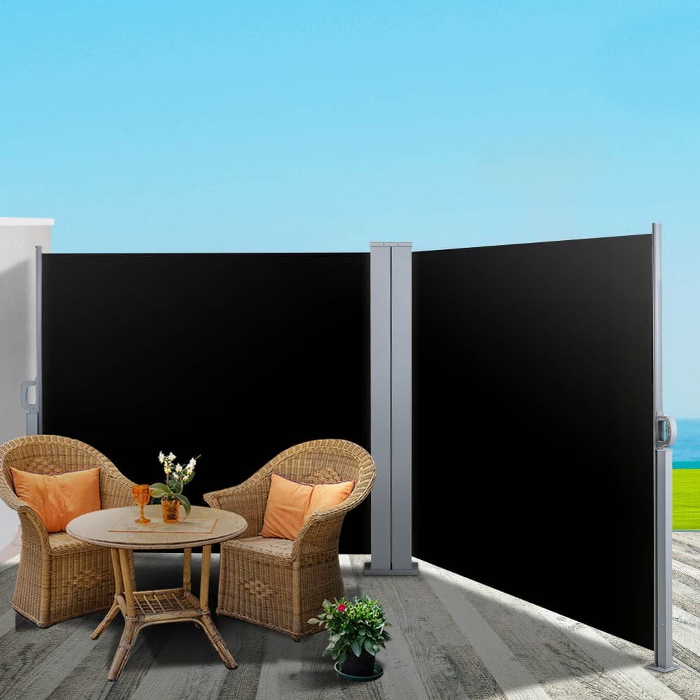 Instahut Side Awning Outdoor Blinds Sun Shade Retractable Screen 2X6M BK - AWN-B-SIDE-BD-200-BLACK Instahut Side Awning Outdoor Blinds Sun Shade Retractable Screen 2X6M BK - Image 8