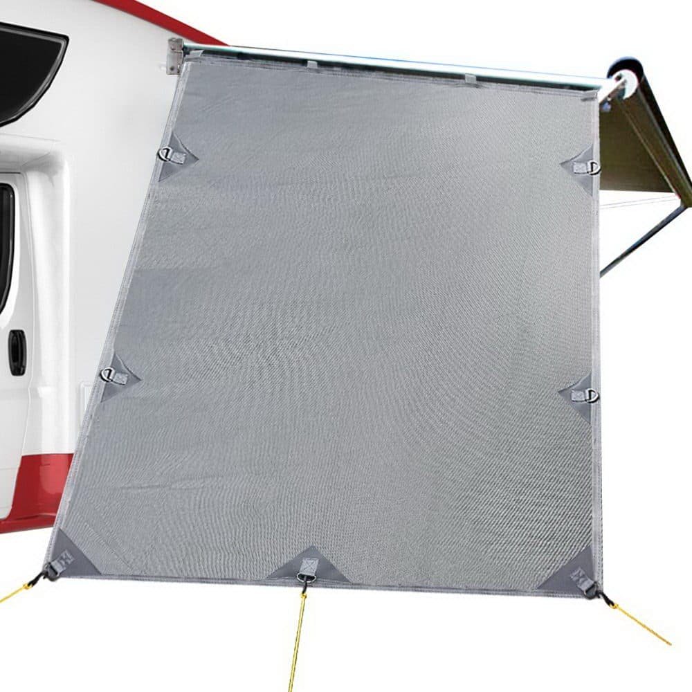 Caravan Privacy Screen Roll Out Awning 1.95 x 2.2M Sun Shade End Wall Side Grey - AWN-CV-B-SS-END Caravan Privacy Screen Roll Out Awning 1.95 x 2.2M Sun Shade End Wall Side Grey