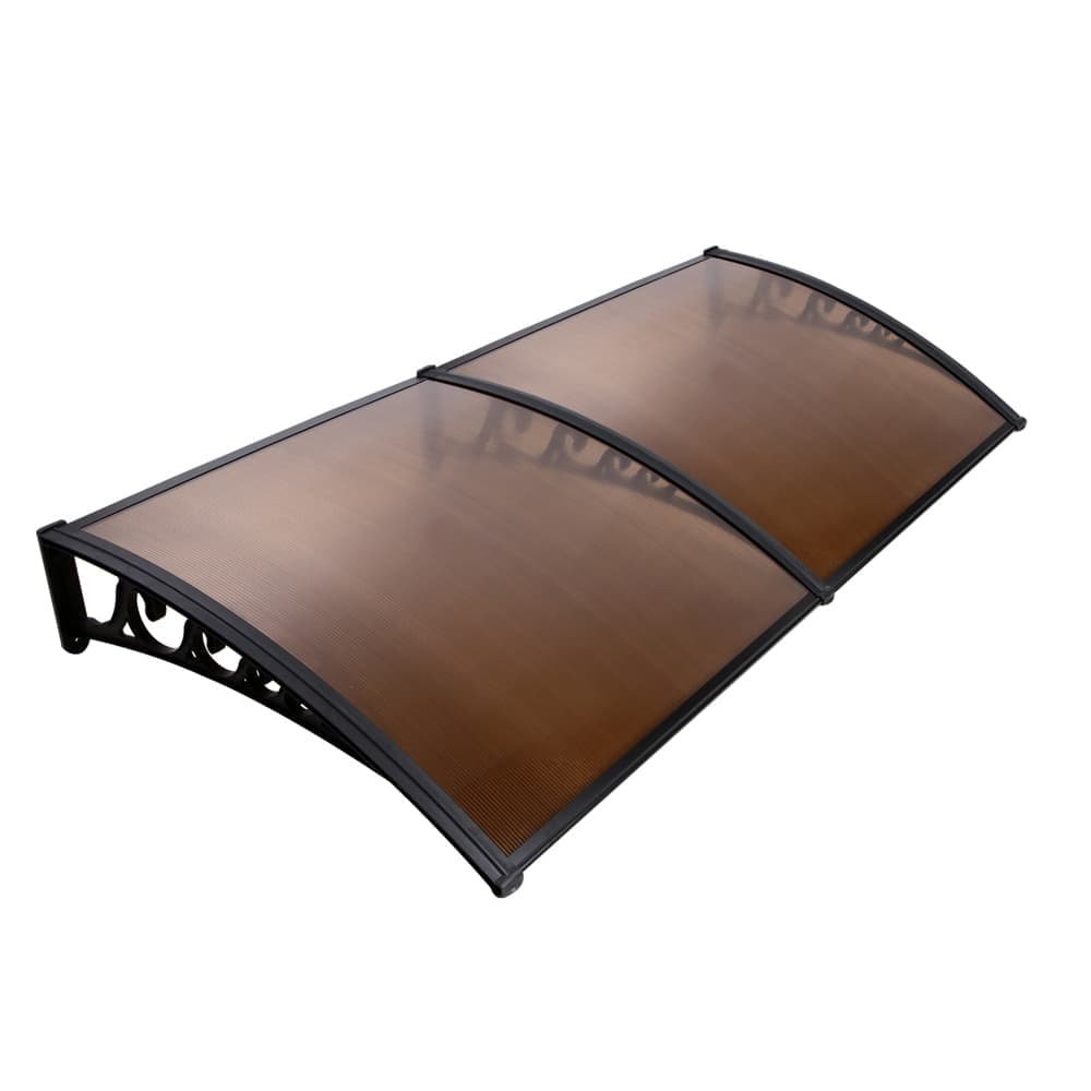 Instahut Window Awning Door Canopy 1m x 2m Brown - AWN-PC6-1X2-BR Instahut Window Awning Door Canopy 1m x 2m Brown - Image 8