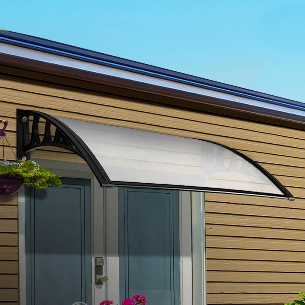 Instahut Window Door Awning 1mx3m Transparent - AWN-PC6-1X3 Instahut Window Door Awning 1mx3m Transparent