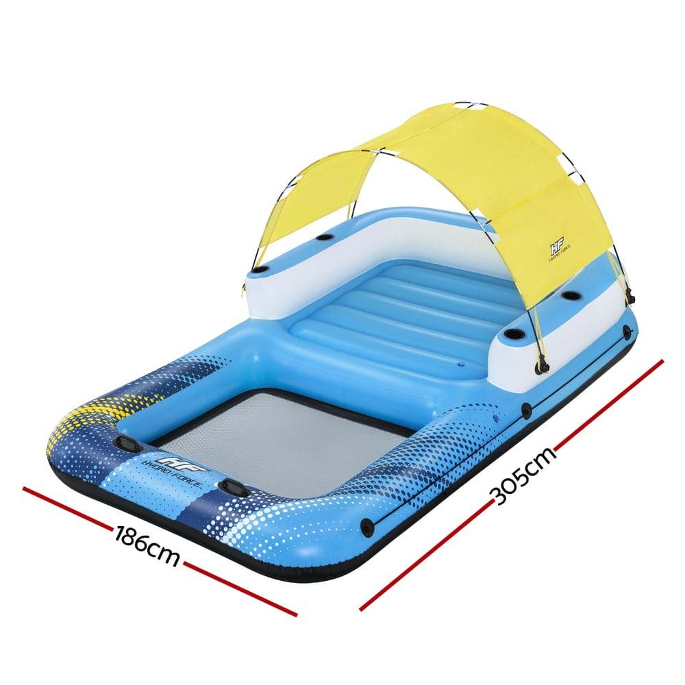 Bestway Inflatable Floating Island Float Lounger Sunshade Pool Bed 3.05Mx1.86M - BW-FLOAT-43645 BW FLOAT 43645 191844 01