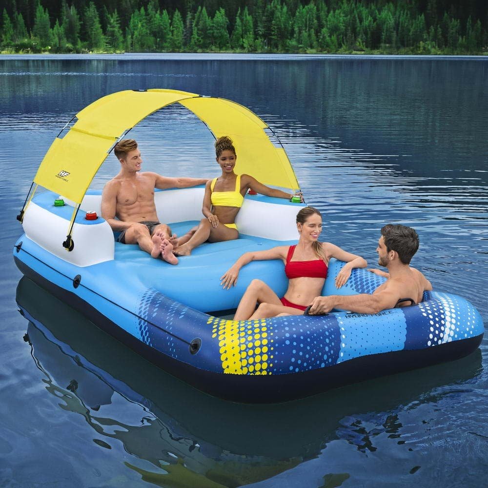 Bestway Inflatable Floating Island Float Lounger Sunshade Pool Bed 3.05Mx1.86M - BW-FLOAT-43645 BW FLOAT 43645 191844 06