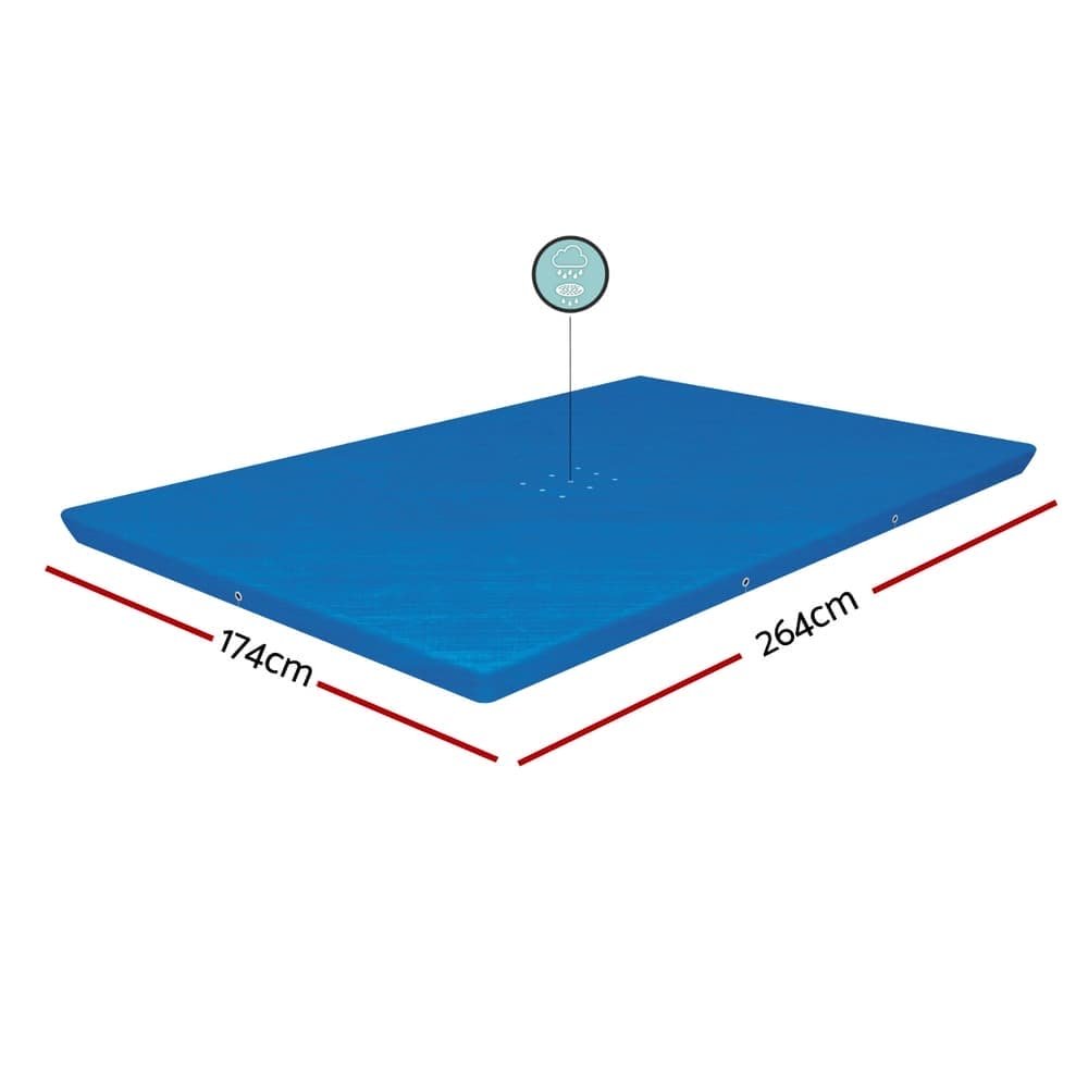 Bestway Pool Cover 264x174cm Rectangle Swimming Pool PE Shelter Fits 259x170cm Pools - BW-PC-58105 BW PC 58105 202507181432 01