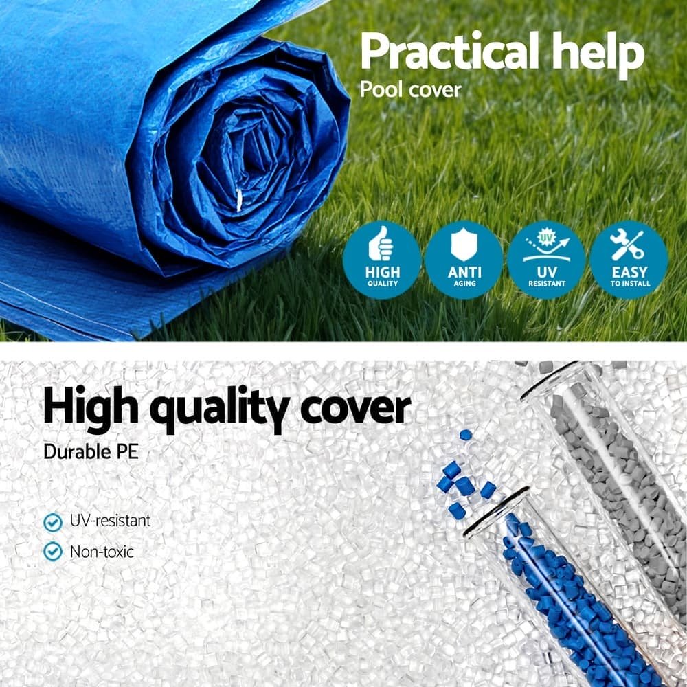Bestway Pool Cover 264x174cm Rectangle Swimming Pool PE Shelter Fits 259x170cm Pools - BW-PC-58105 BW PC 58105 202507181432 05
