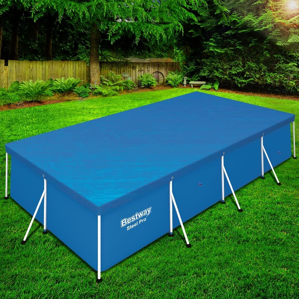 Bestway 58017 Pool Cover Fits 4x2.11m Above Ground Swimming Pool PE Blanket - BW-PC-58107 Bestway 58017 Pool Cover Fits 4x2.11m Above Ground Swimming Pool PE Blanket