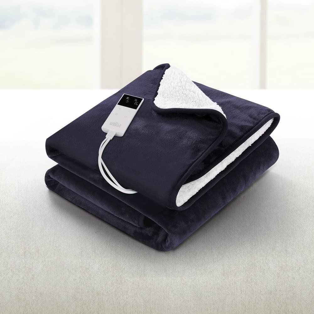 Giselle Electric Throw Rug Heated Blanket Fleece Charcoal - EB-C-THROW-RUG-DS-CHR EB C THROW RUG DS CHR 150698 06