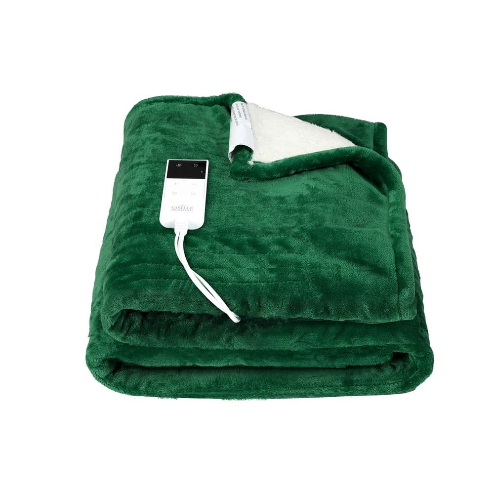 Giselle Electric Throw Rug Heated Blanket Double Sided Green - EB-C-THROW-RUG-DS-GN EB C THROW RUG DS GN 150699 02