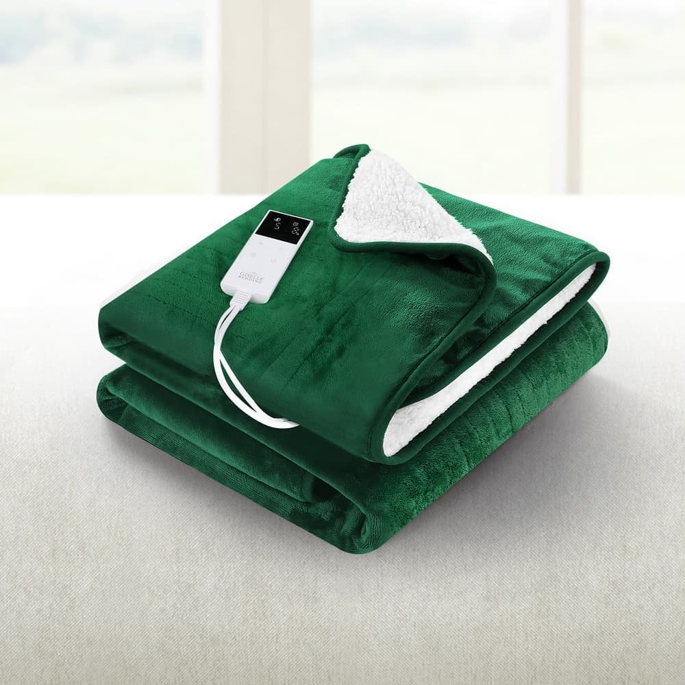 Giselle Electric Throw Rug Heated Blanket Double Sided Green - EB-C-THROW-RUG-DS-GN EB C THROW RUG DS GN 150699 06