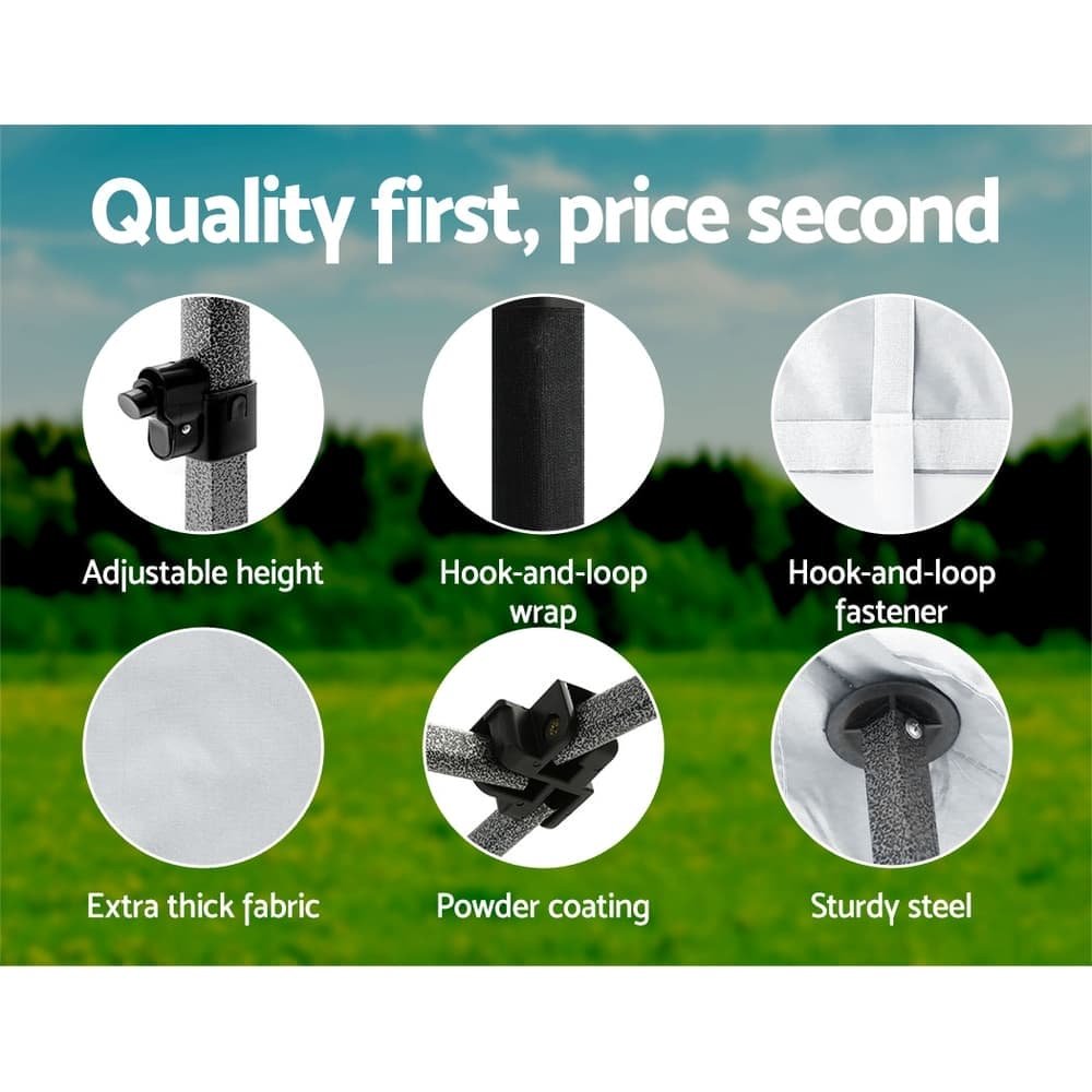 Instahut Gazebo Pop Up Marquee 3x6 Folding 500D Wedding Tent Base Pod White - GAZEBO-T-3X6-F-WH-BASE Instahut Gazebo Pop Up Marquee 3x6 Folding 500D Wedding Tent Base Pod White - Image 5