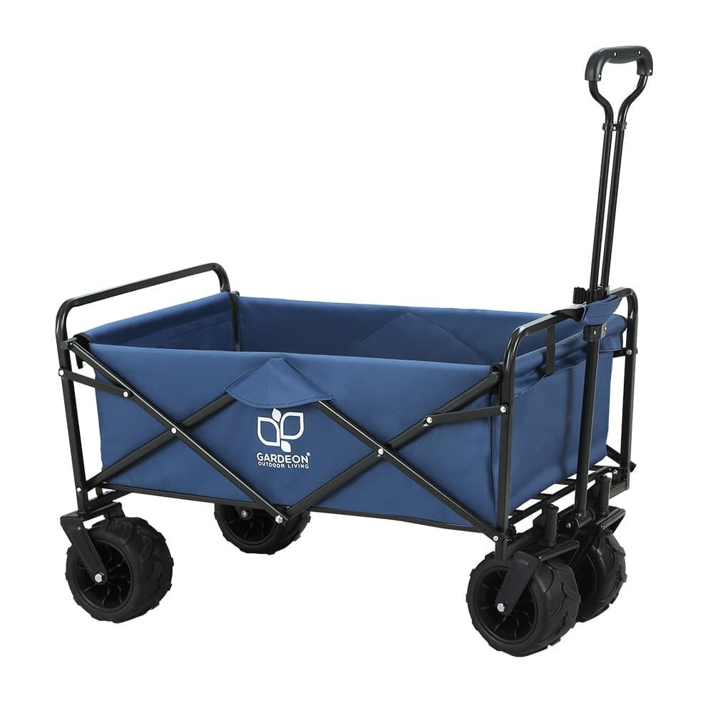 Gardeon Garden Cart Folding 120kg Trolley Camping Wagon Barrow Outdoor Beach - GCT-FABRIC-120KG-NA Gardeon Garden Cart Folding 120kg Trolley Camping Wagon Barrow Outdoor Beach